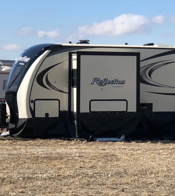rv at williston fox run rv park