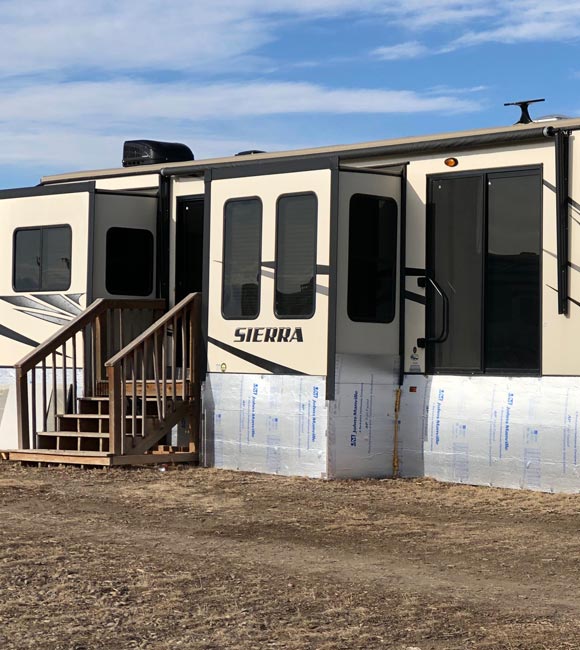 rv at williston fox run rv park